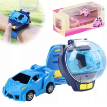 (Rambo blue) 2.4 Ghz Mini Racing Cars Wrist Toy for Kids,Mini Remote Control Car Interactive