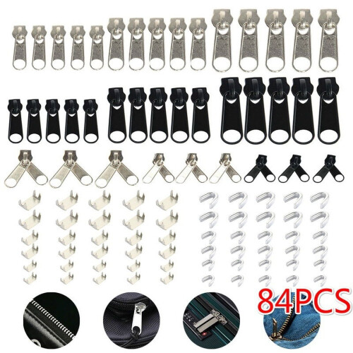 Zipper Repair Kit Replacement Sliders 84PCS