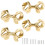 Brass bow knobs gold finish 4 pcs with screws 1