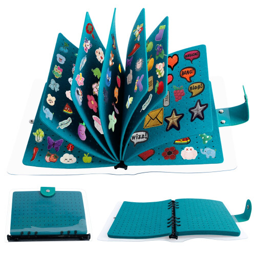 Enamel Pin Display Book 8 Pages Clear PVC Cover