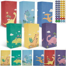 Dinosaur Party Favor Bags Thickened Paper 24 or 48 pcs