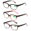 Women's Classic Reading Glasses Spring Hinges 3 Pairs 3