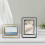 Metal floating picture frame geometric gold horizontal 7