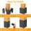 Ghojet steel rustproof mailbox post base 3.3-6 inch 4