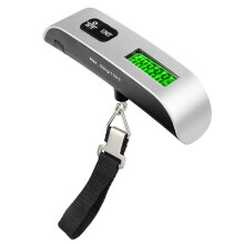 Digitálna váha na batožinu Pinnaco s LCD displejom, max. nosnosť 50 kg/110,2 lb, ľahká váha na kufre pre cestovateľov