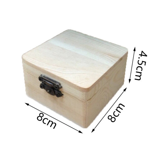 Wooden Keepsake Box with Hinged Lid 1 Pack 1