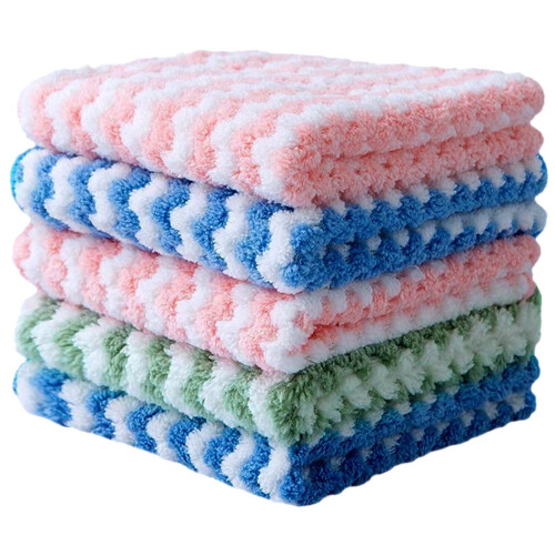 TRIEIY dish cloths soft absorbent reusable 5 pcs 1