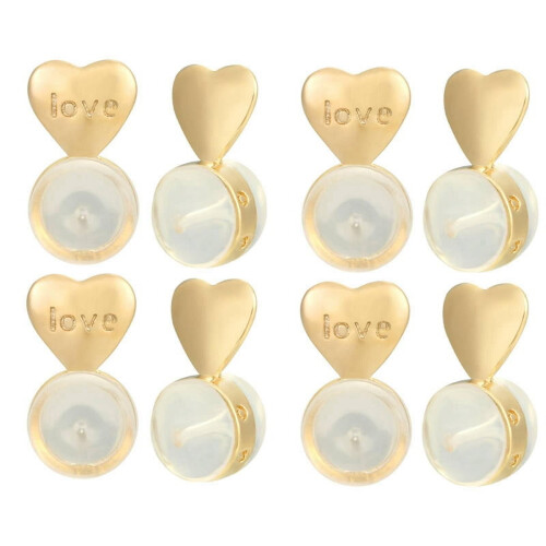 Earring Backs Gold 8PCS for Heavy Earrings