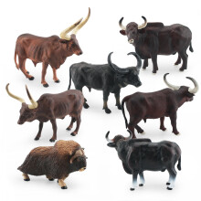Pink Season Cattle Figurine Realistic Water Buffalo Mini