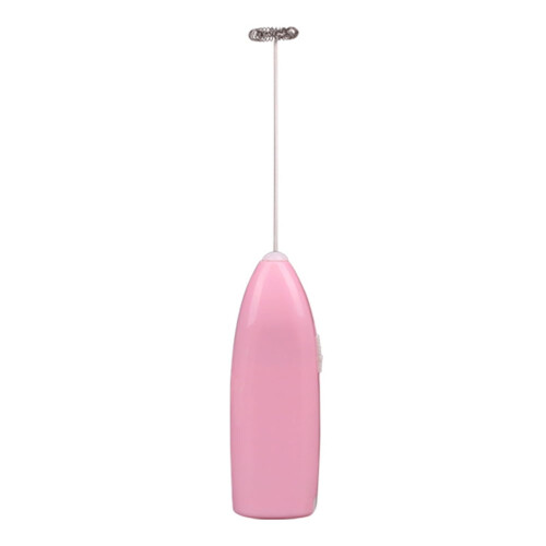Battery-Powered Beverage Mixer Pink Kitchen Gadget