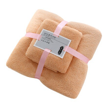 Pedty bath towel two-in-one set soft high-density coral