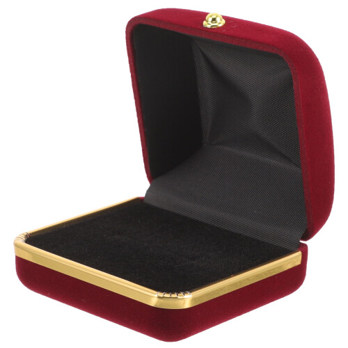 Engagement Ring Box Velvet Lined Single Ring Case