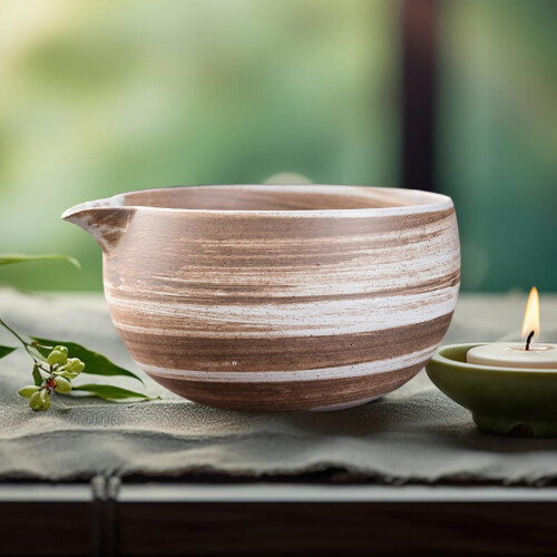 Ceramic matcha bowl porcelain 1 piece
