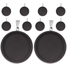 PeggyDoll wooden bezel pendant trays 10 pcs