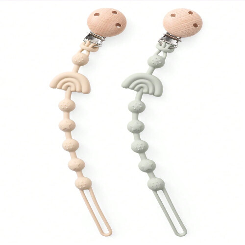 LOVEVER silicone pacifier clips for babies 2 pcs