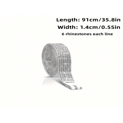 LOVEVER crystal rhinestone stripe tape 1 roll