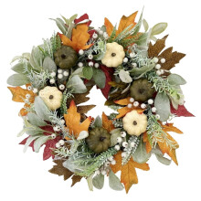 LOVEVER autumn wall garland with pumpkins, berries, and