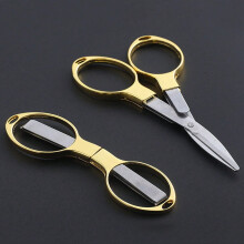 LOVEVER Metallic Stainless Steel Scissors Portable Foldable