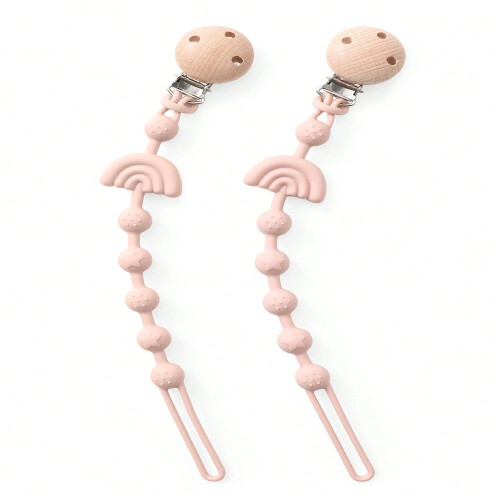 LOVEVER silicone pacifier clips for babies 2 pcs