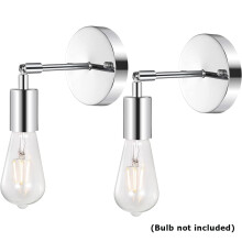 Light Brushed Brass Wall Sconce Set of 2