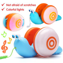 LNKOO Pull-Along Snail Toy for Toddlers 12M+