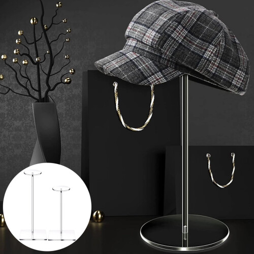 Acrylic Hat Stand Adjustable Height 2 pcs