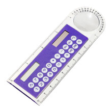 Lksixu 4-in-1 student calculator with ruler magnifier