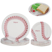 Baseball Paper Plates 7" and 9" 72 pcs
