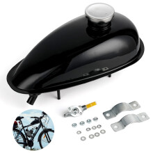 Motorized Bike Fuel Tank Black 2L for 49CC 66CC 80CC