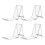Troglfold clear shoe display stands 4 pcs 6