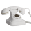 Vintage rotary landline telephone white wired 1