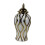 Ceramic ginger jar vase with lid white gold medium 5