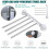 LNKOO Wall Mounted Swing Towel Rack 4-Bar Rotatable 1