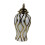 Ceramic ginger jar vase with lid white gold medium 6