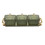 LOVIVER dried fruit plate with lid 3-grid green serving tray 4