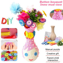 LNKOO Flower Craft Kit for Kids Ages 4-9 with Vase and