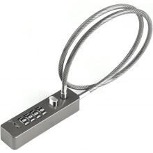 Fymlhomi steel cable lock 23.6 inch black 4-digit combo
