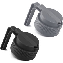 Mason jar flip cap lid with handle and pour spout 2 pack