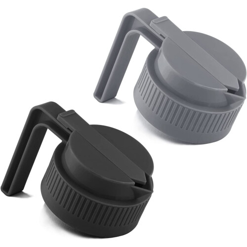Mason jar flip cap lid with handle and pour spout 2 pack