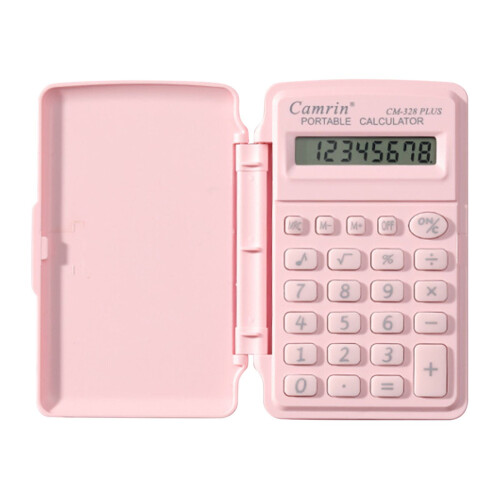 Mini 8-digit calculator with flip cover portable