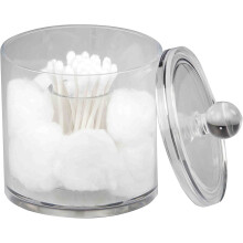 Acrylic Cotton Ball and Swab Holder Clear