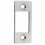 Deadbolt Strike Plate Large Hole Narrow Edge 1 Piece Silver 1