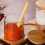 Glass condiment cups with lids and spoons set 3