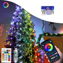 LED USB string light with music sync and remote, 10m