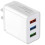 USB wall charger 10W 3-port 5V/2.4A white cube 1
