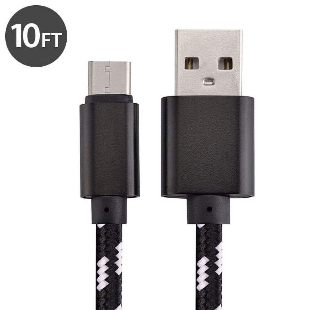 Usb-C To Usb-A Cable Nylon Braided 10Ft 9314556550935