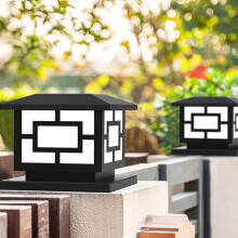 Solar Column Light Outdoor Courtyard Front Door Wall Light