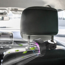 Car Seat Hook Fan with Rotating RGB Light 1 Pack