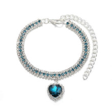 (A04) Pet Collar Jewelry Love Crystal Kitten Cat Dog Collar Love Pendant Luxury Pet Collar Pet Supplies Cute
