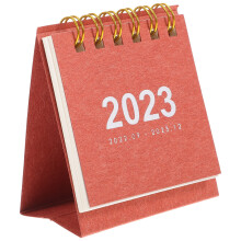 Red Desk Calendar Thick Paper Daily Schedule